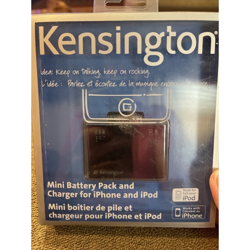 Kensington Black Mini Battery Pack & Charger For iPhone & iPod (TD)